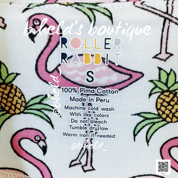 Roller Rabbit Freddy Flamingo Polo Pajamas in Pink Size Small (S) Brand New NWT - Picture 10 of 17